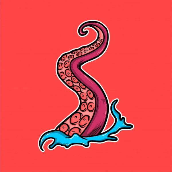 Щупальца осьминога вектор