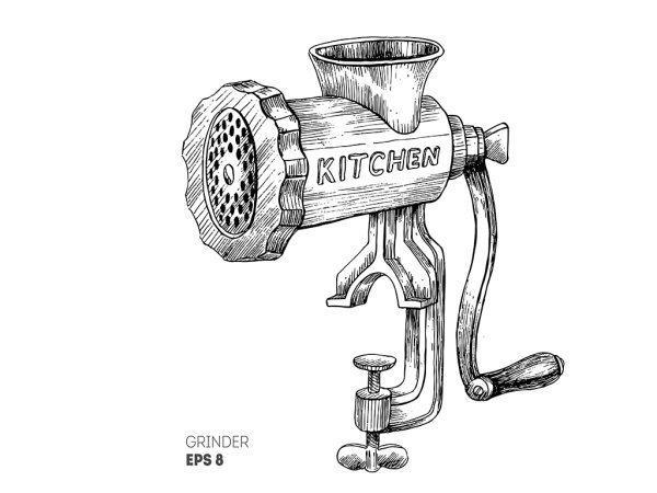 Схема сборки мясорубки механической ручной