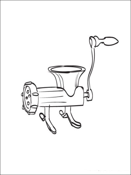 Мясорубка раскраска