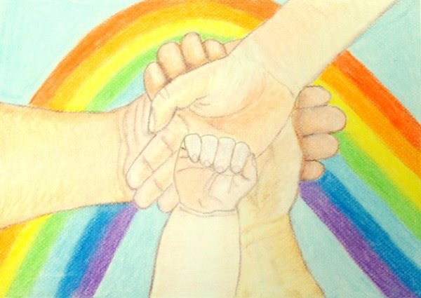 Ладони семьи рисунок