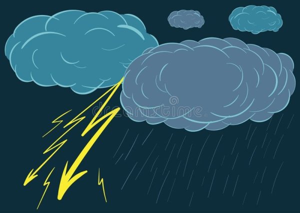 Туча, Гром и молния для детей