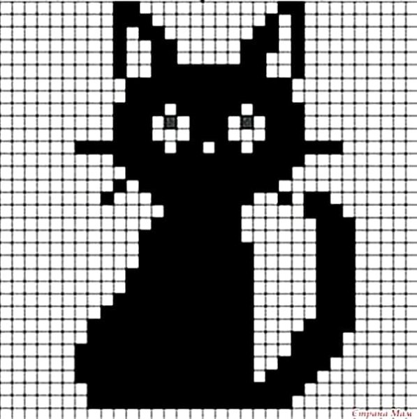 Схемы котов для вязания спицами