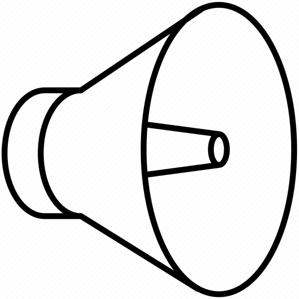 Громкоговоритель на белом фоне