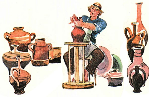 Гончарное дело иллюстрации