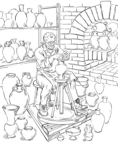 Гончарный круг древний Египет