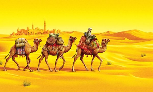 Верблюд Караван шелковый путь вектор