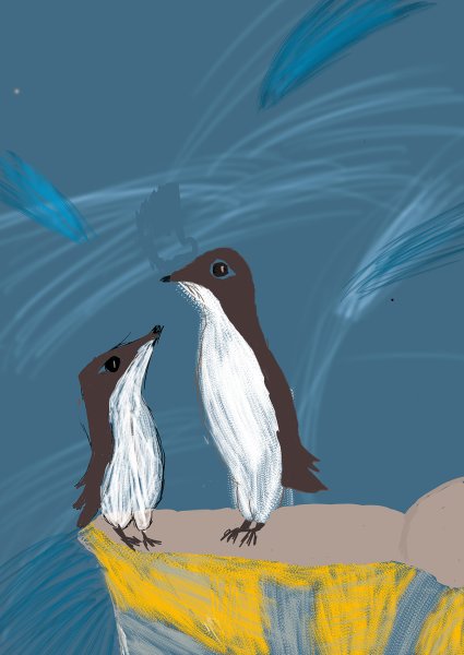 Гагарка на белом фоне