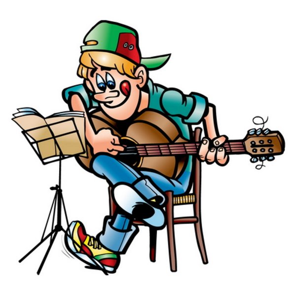 Музыкант мультяшный