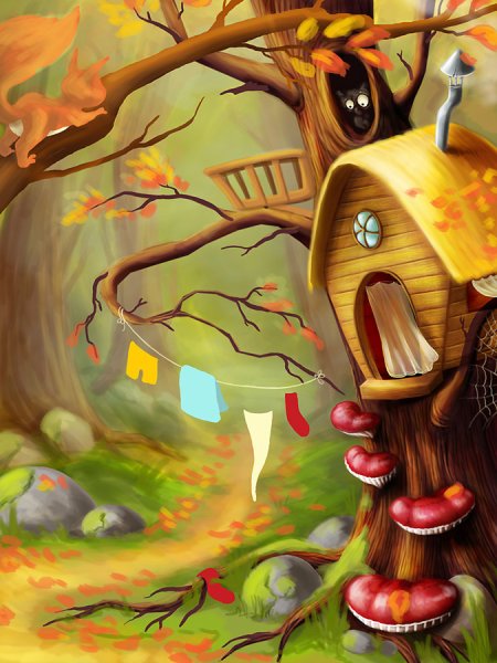 Сказочный домик иллюстрация
