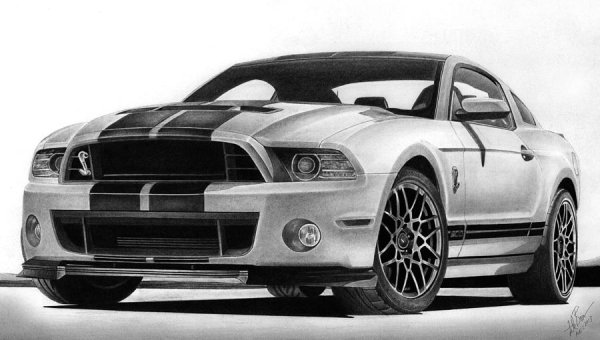 Форд Мустанг для срисовки
