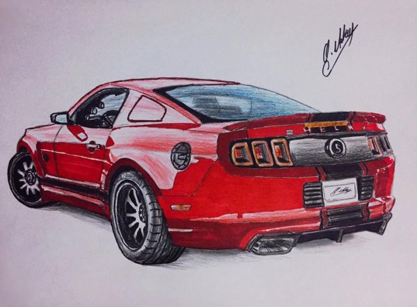 Shelby Mustang gt500 арт