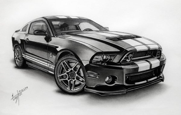 Ford Mustang Shelby gt500 рисунки