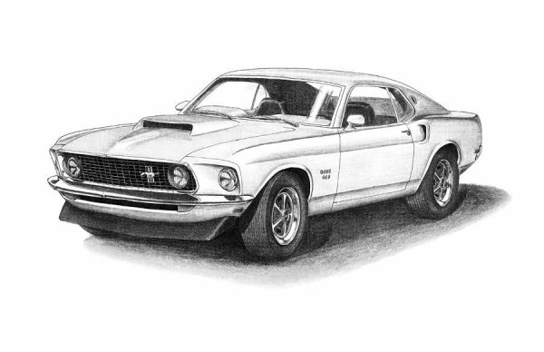 Ford Mustang Boss 1969 чертеж
