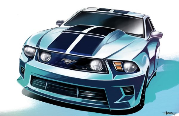 Ford Mustang gt 500 вектор