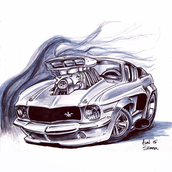 Мустанг машина рисунок