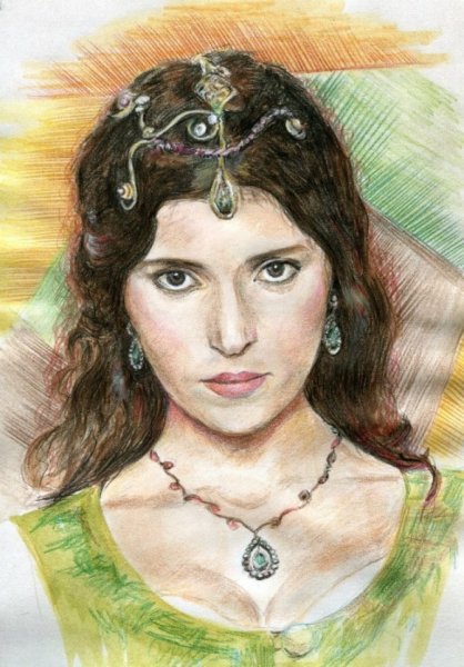 Хатидже Султан карандашом