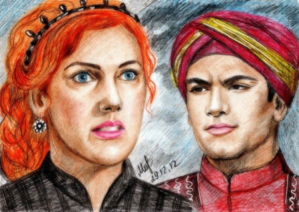 Кесем Султан карандашом