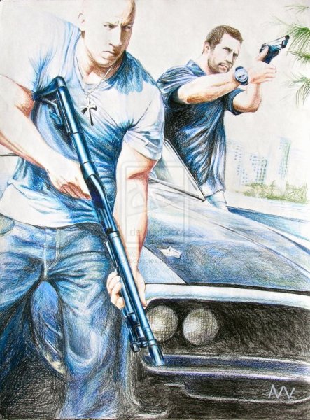 Доминик Торетто нарисовать