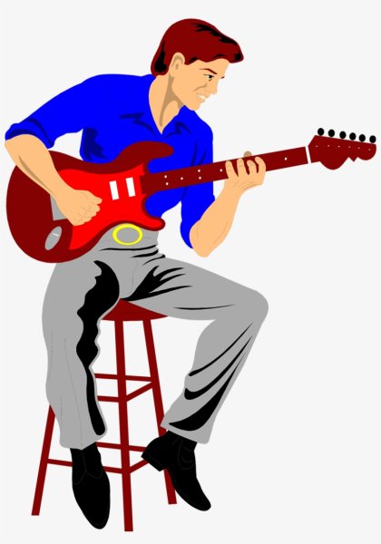 Мультяшный гитарист
