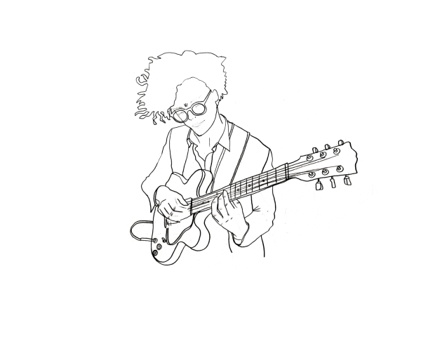 Гитарист раскраска