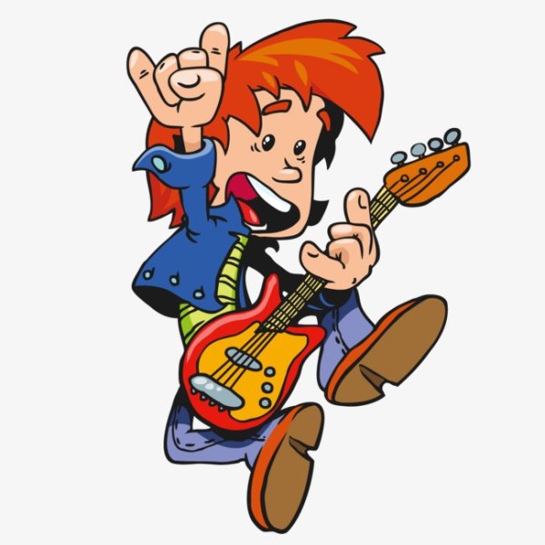 Мультяшный гитарист