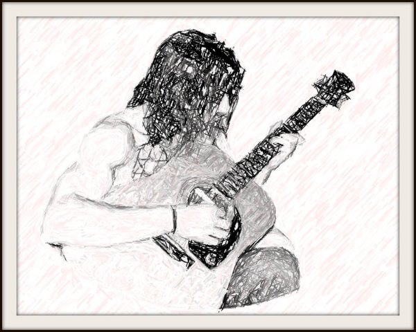 Гитарист эскиз