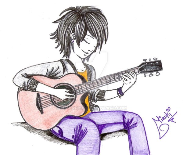 Нарисовать гитариста