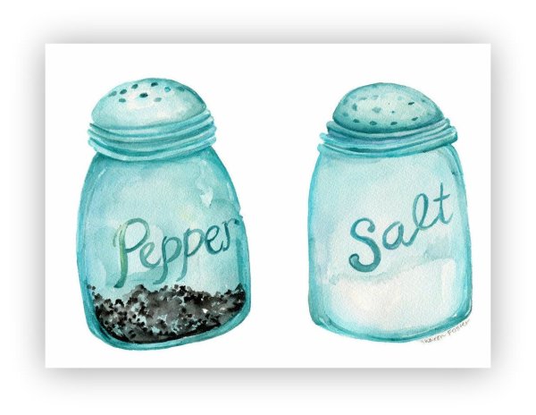 Нарисованная банка соли