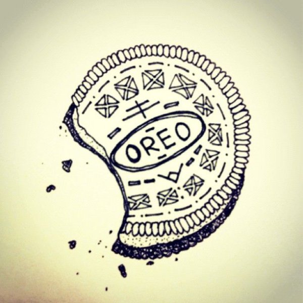 Раскраска печенье Орео