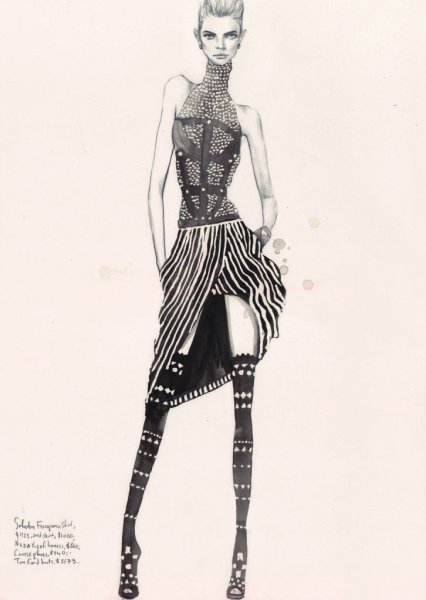 Роковые платья эскиз