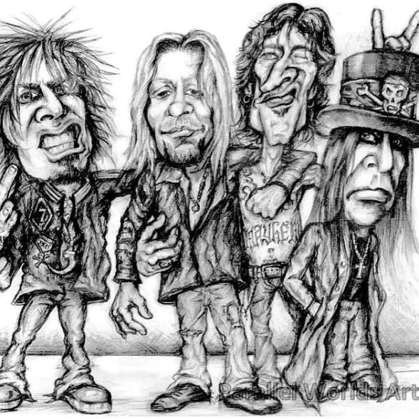 Rock группа Slade шаржи