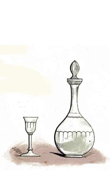 Графин и рюмки карандаш
