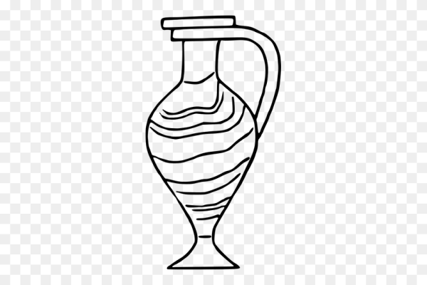 Кувшин черно белый рисунок