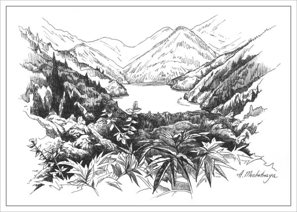 Абхазия карандашом