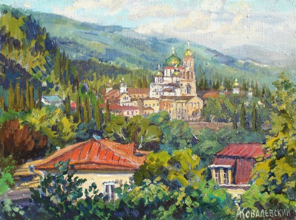 Новоафонский монастырь в живописи