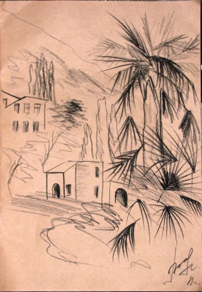 Абхазия рисунок карандашом