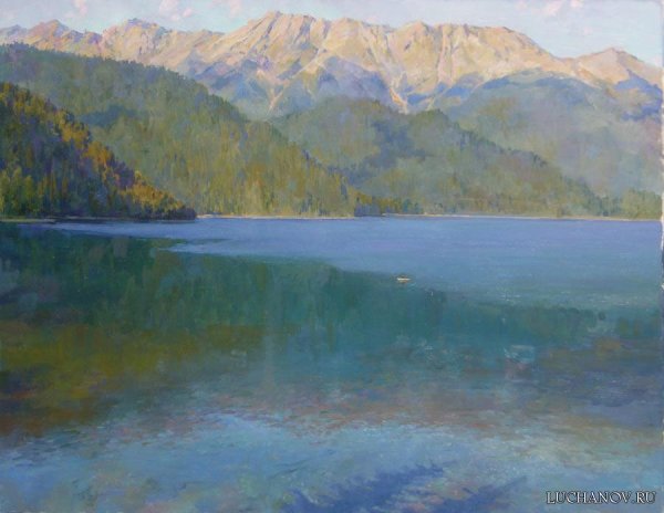 Озеро Рица живопись