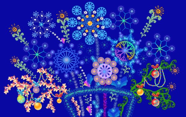 Сказочный зимний орнамент