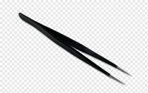 Пинцет для бровей на прозрачном фоне