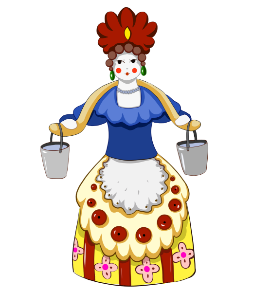 Дымковская барышня пластилинография