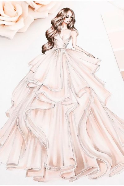 Наброски свадебных платьев