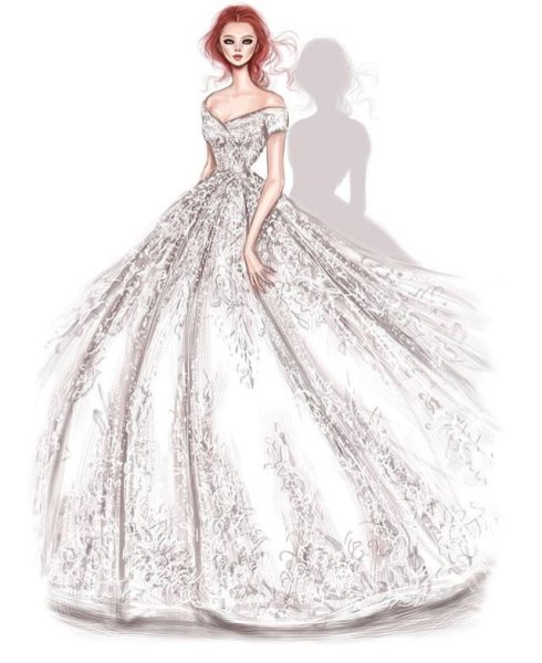 Эскиз платья Оригинальное