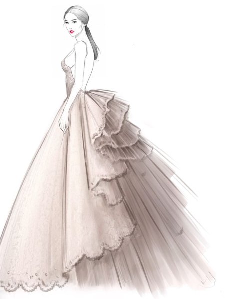 Зарисовки свадебных платьев