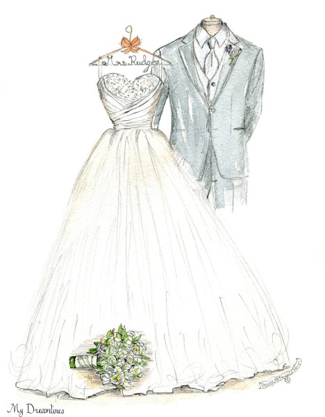 Эскизы свадебных платьев