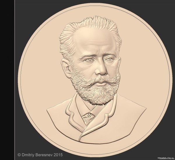 Чайковский Петр нарисованный портрет