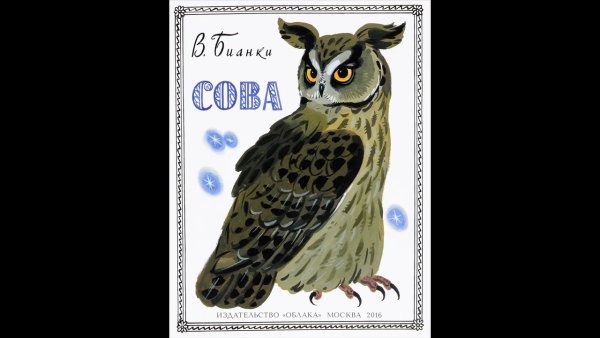 Бианки Сова раскраска