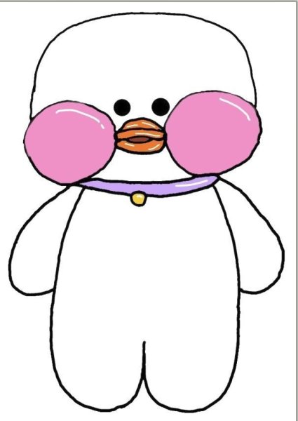 Раскраска одежда для уточки лалафанфан бумажную