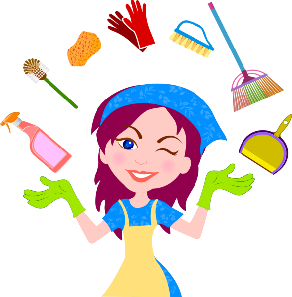 Красивая уборщица