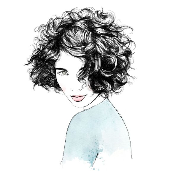 Волнистые волосы для рисования