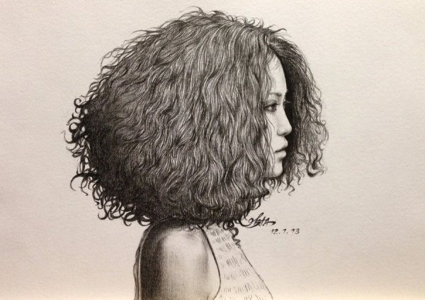 Рисование кудрявых волос